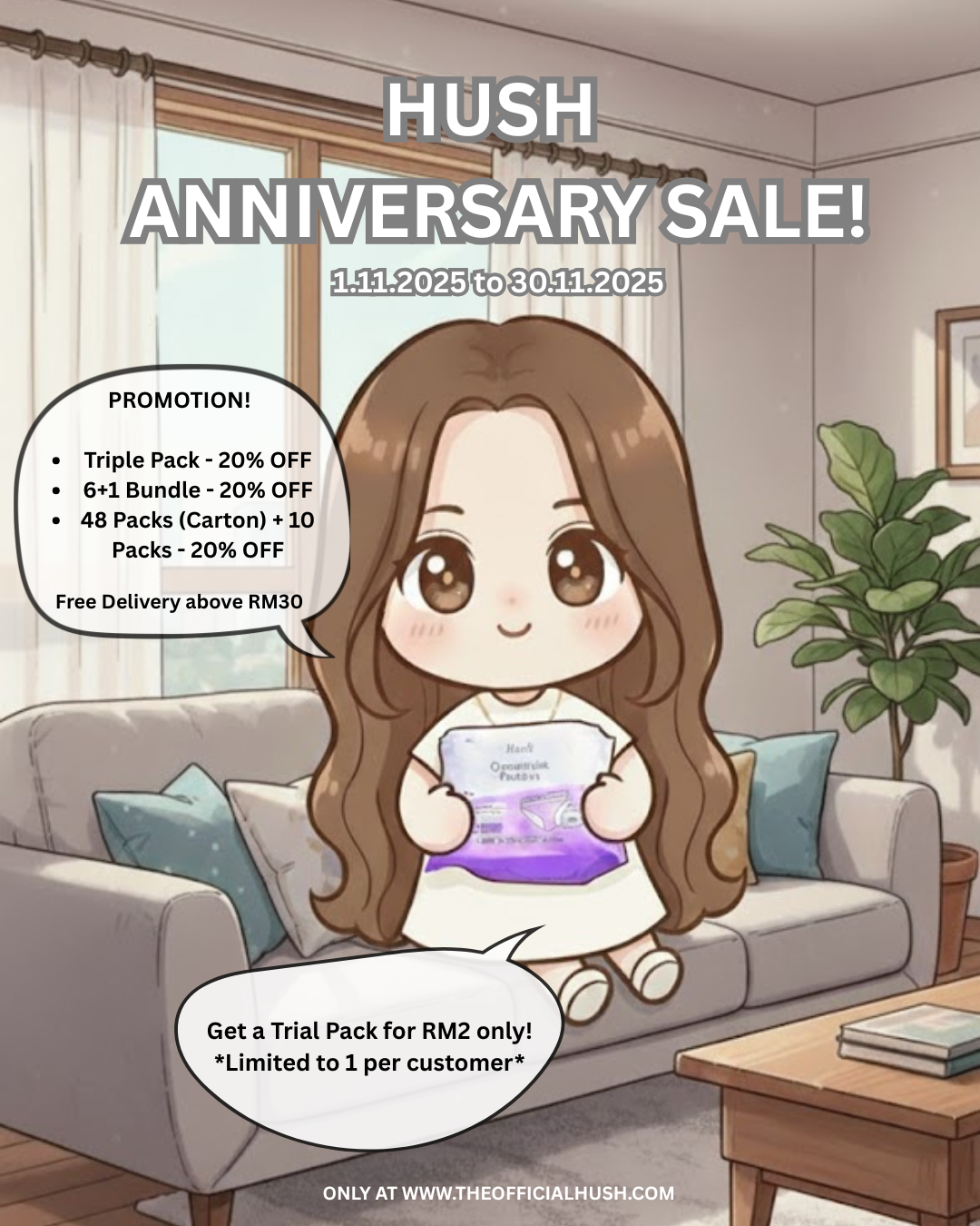 HUSH Anniversary Sale! 2025